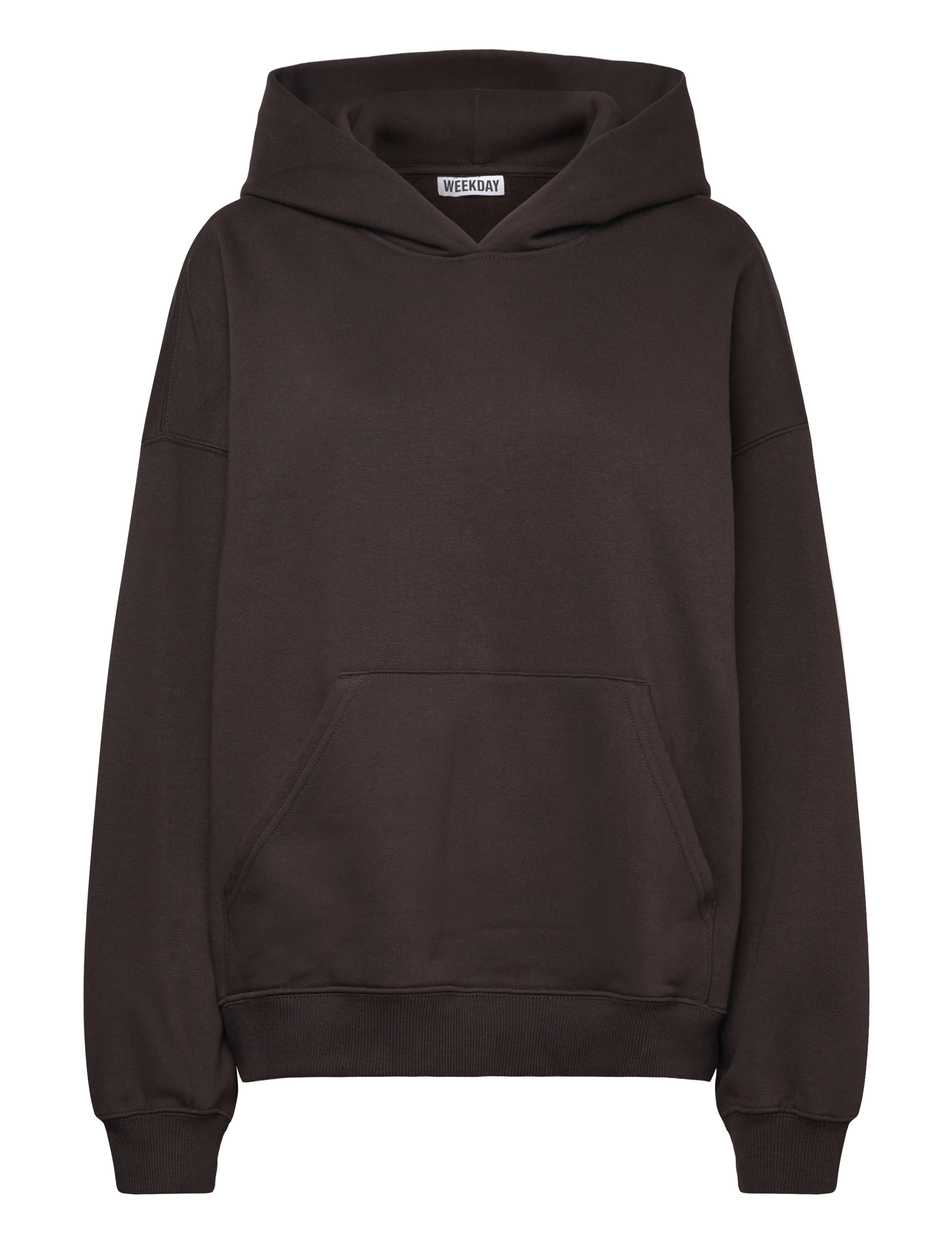Weekday Oversized Heavyweight Hoodie - Hoodies - DARK BROWN / brown