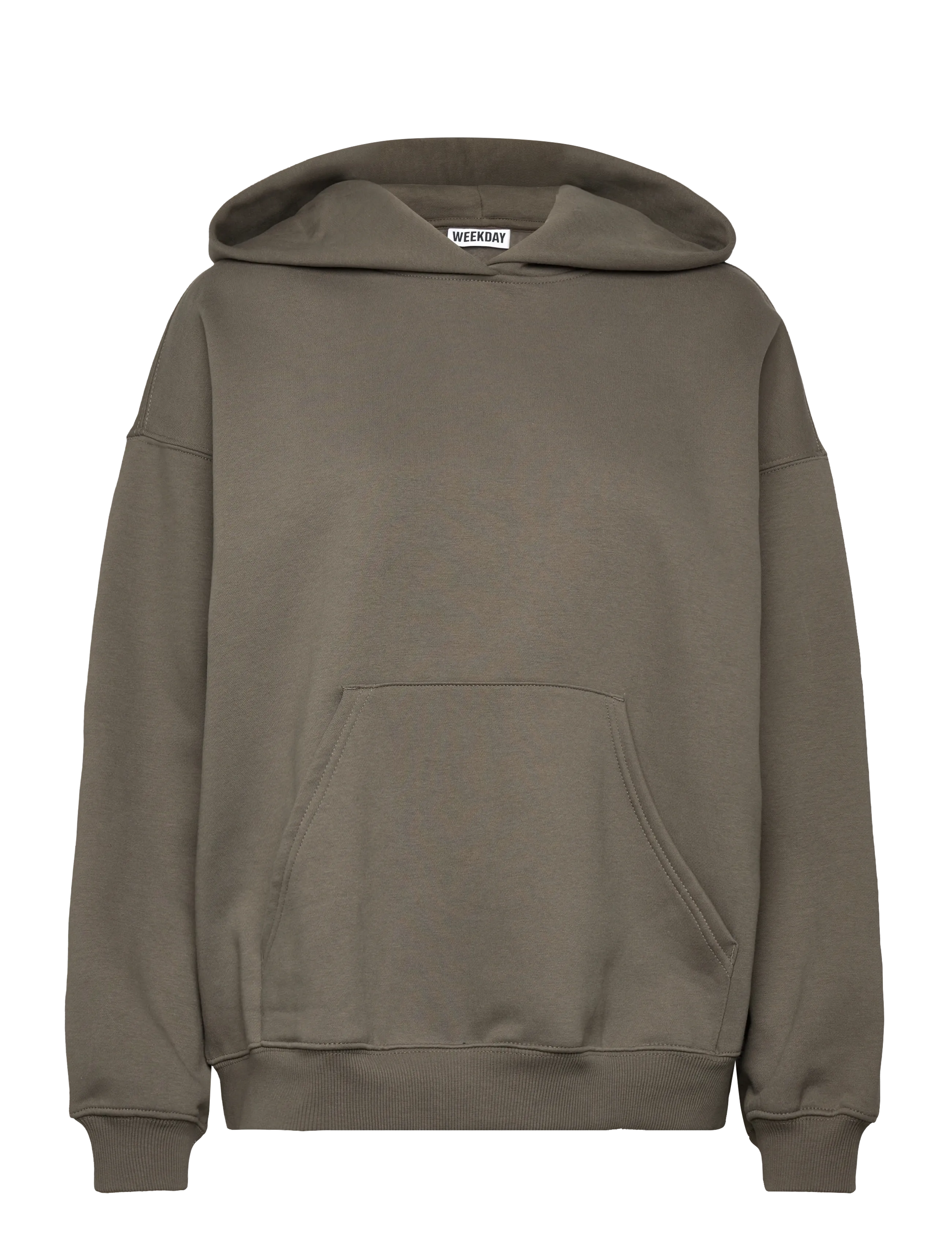 Weekday Oversized Heavyweight Hoodie - Hættetrøjer - MID GREY / khaki/green
