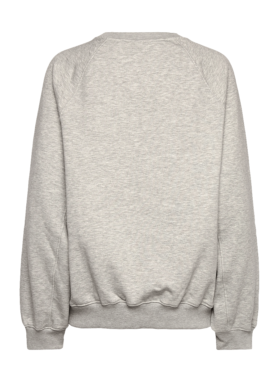 Weekday - Loose Heavy Sweater - sweatshirts - grey melange - 1