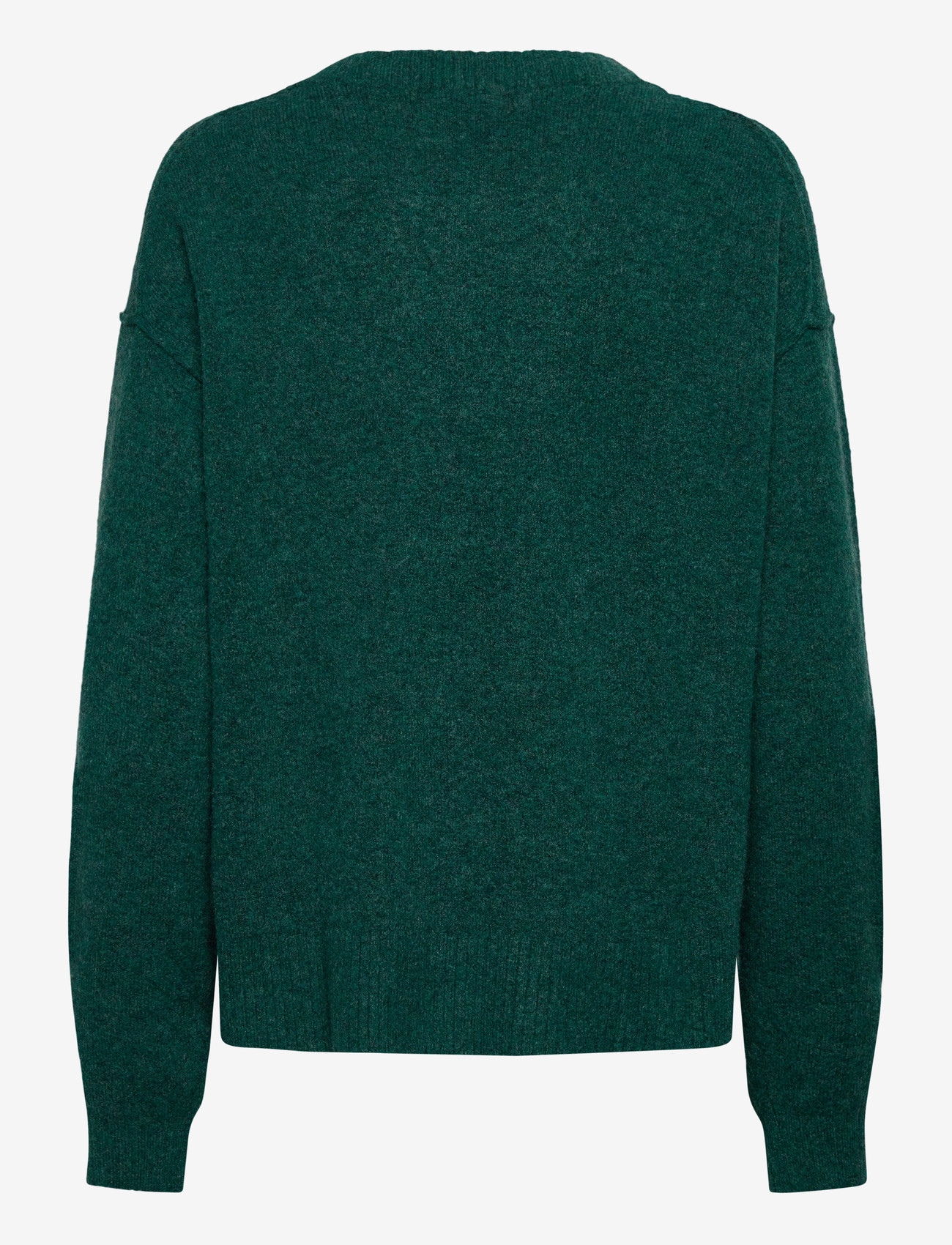 Weekday - Relaxed Knitted Sweater - striktrøjer - khaki green melange - 1
