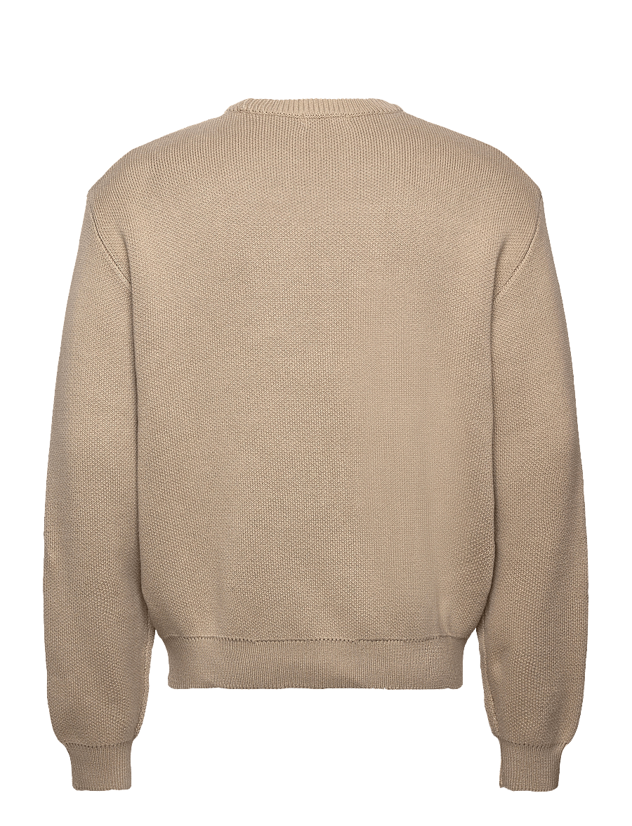 Weekday - Regular Cotton Sweater - rundhals - beige - 1