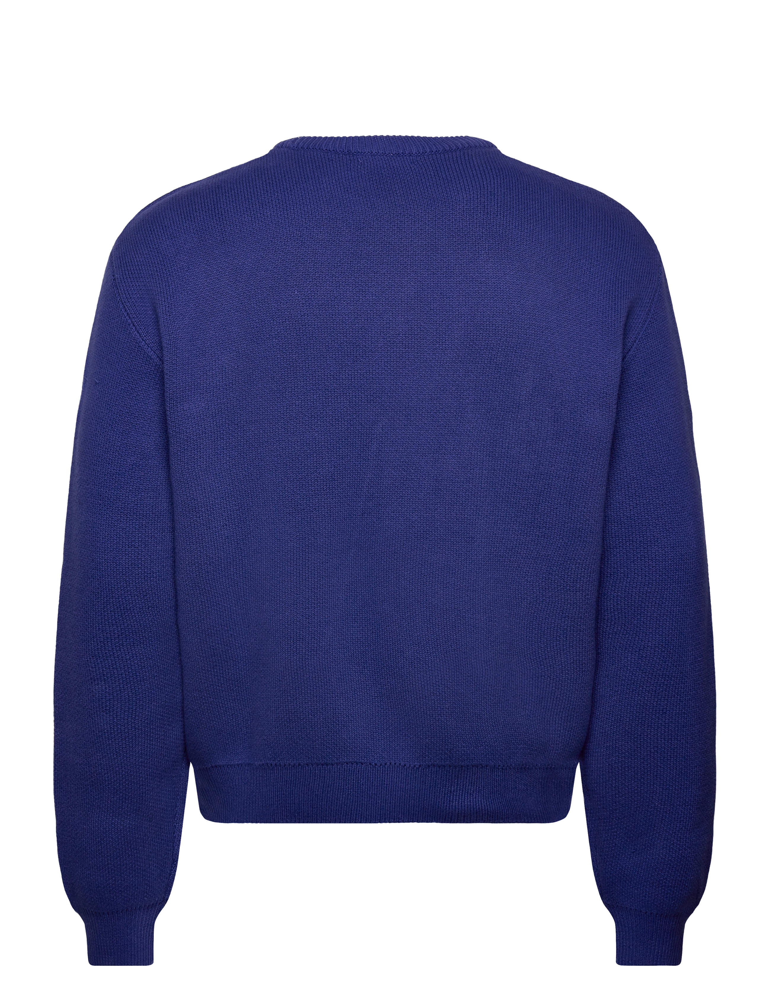 Weekday - Regular Knitted Cotton Sweater - rundhalsad - bright blue - 1