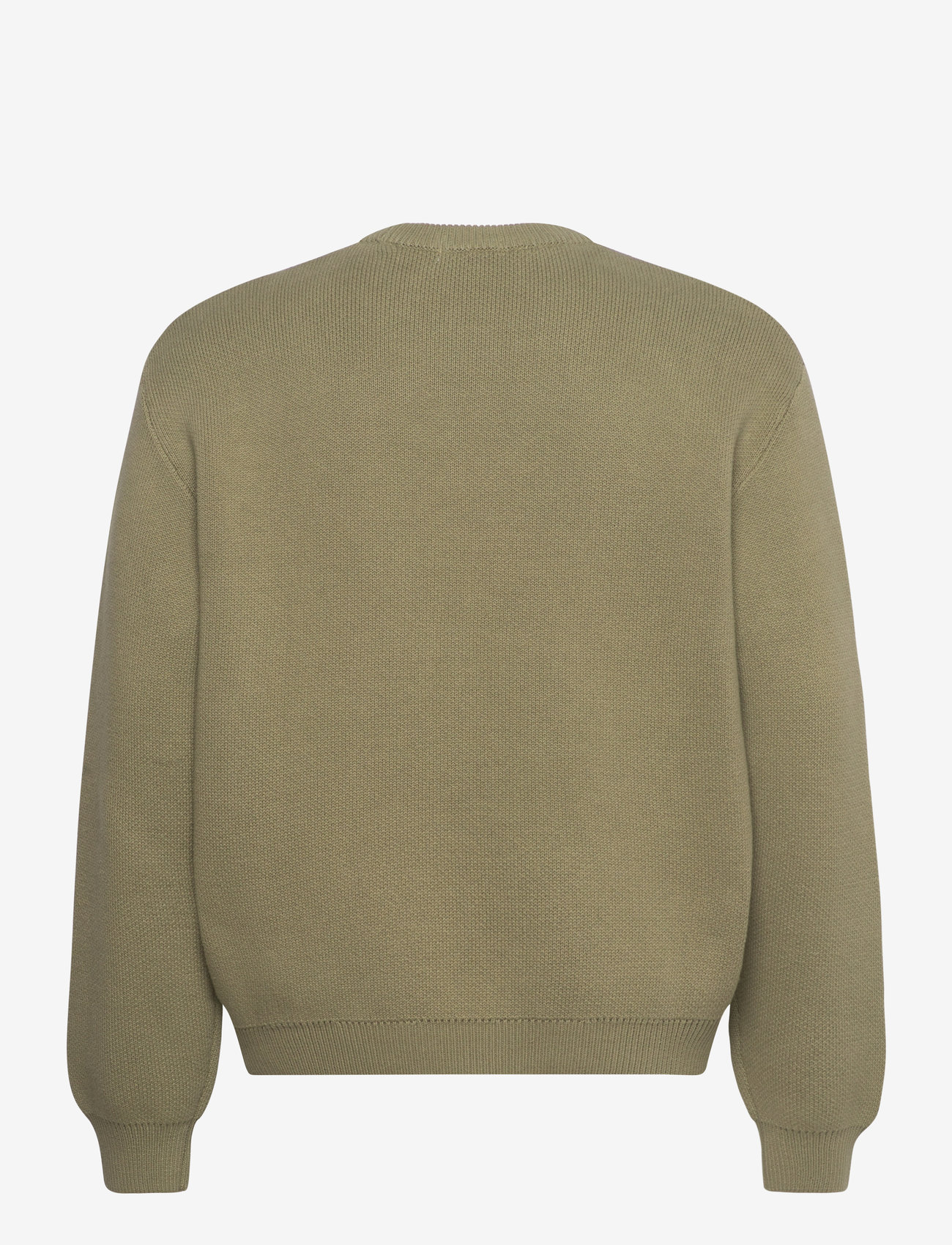 Weekday - Regular Knitted Cotton Sweater - rund hals - khaki green - 1