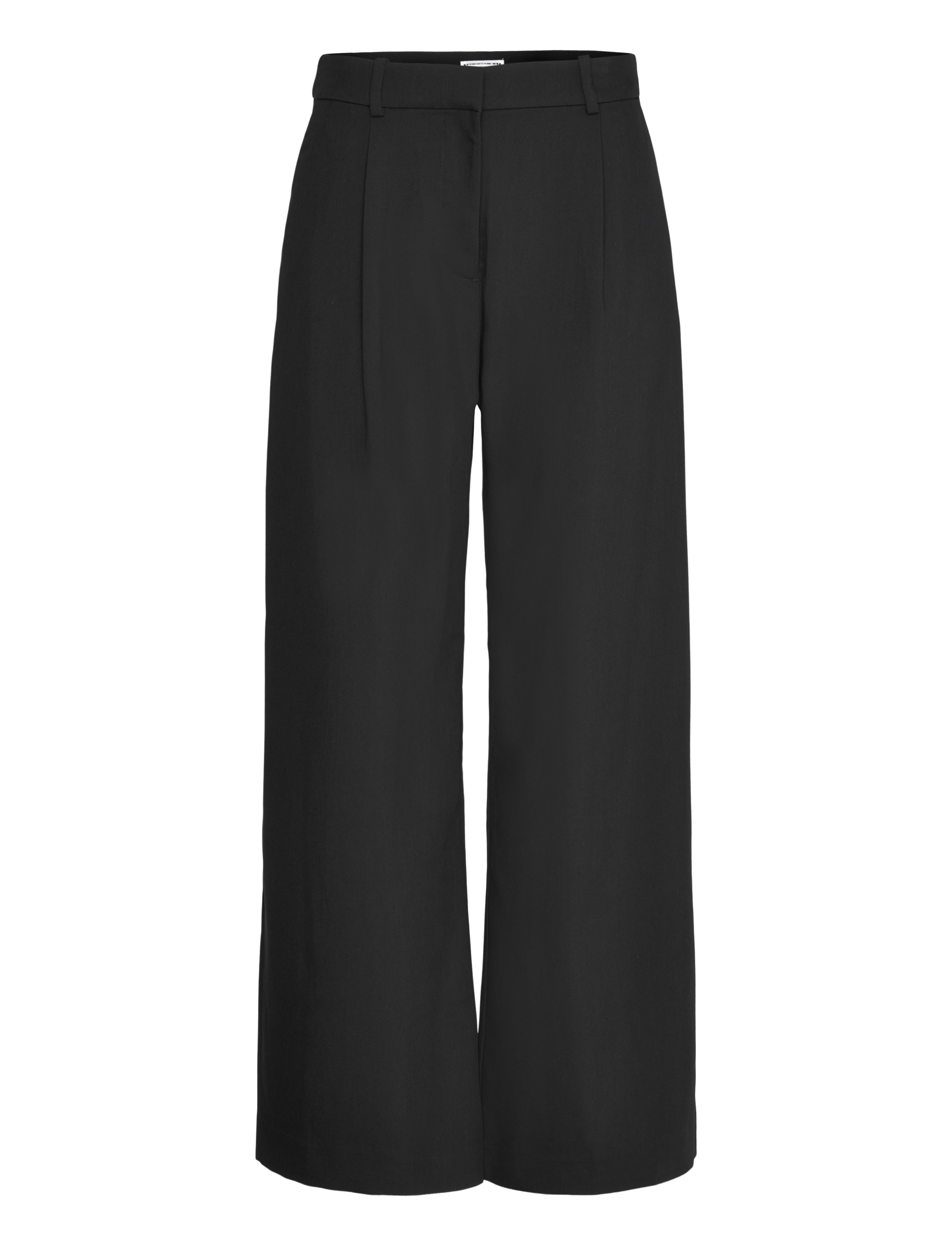 Weekday Low Waist Wide Suiting Trousers, 44, Black, Bukser > Jakkesætsbukser, Dame