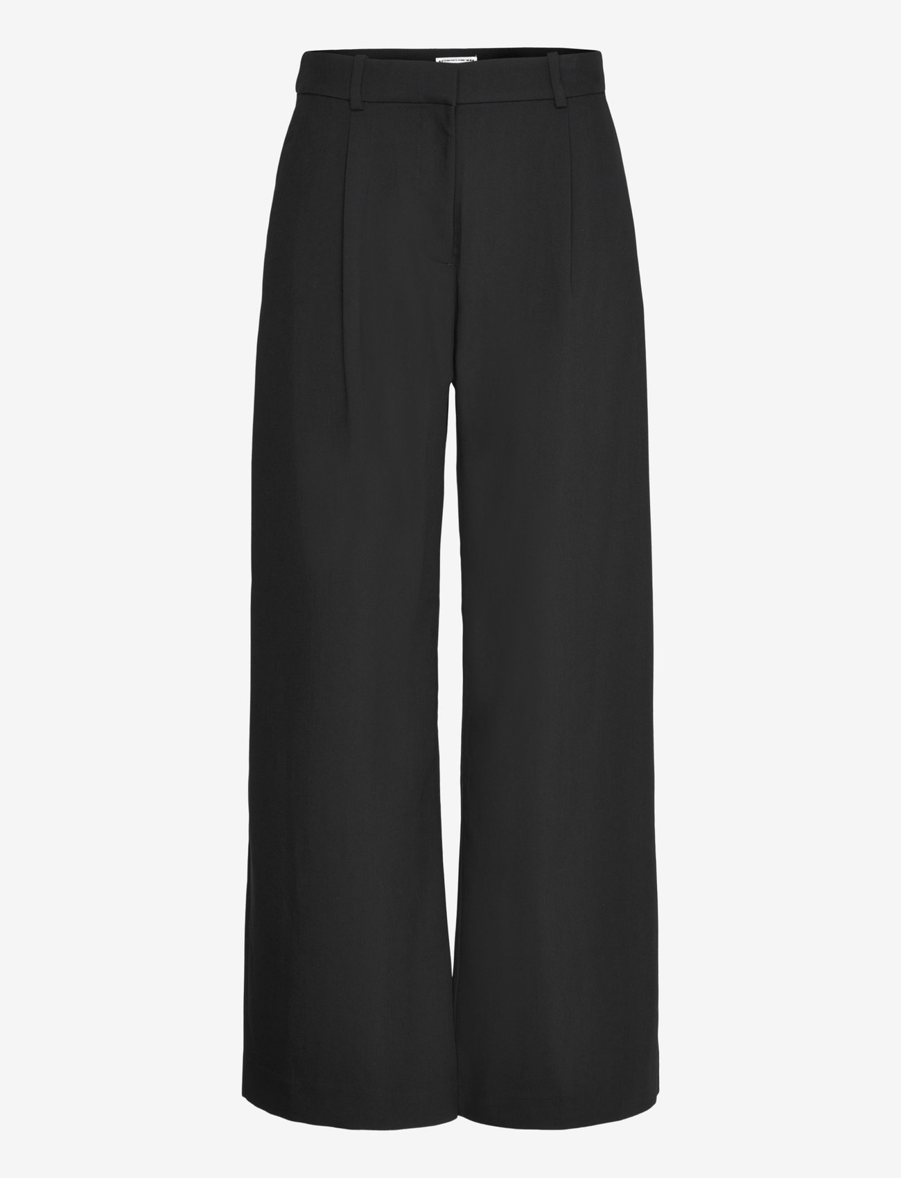Weekday - Low Waist Wide Suiting Trousers - pidulikud püksid - black - 0