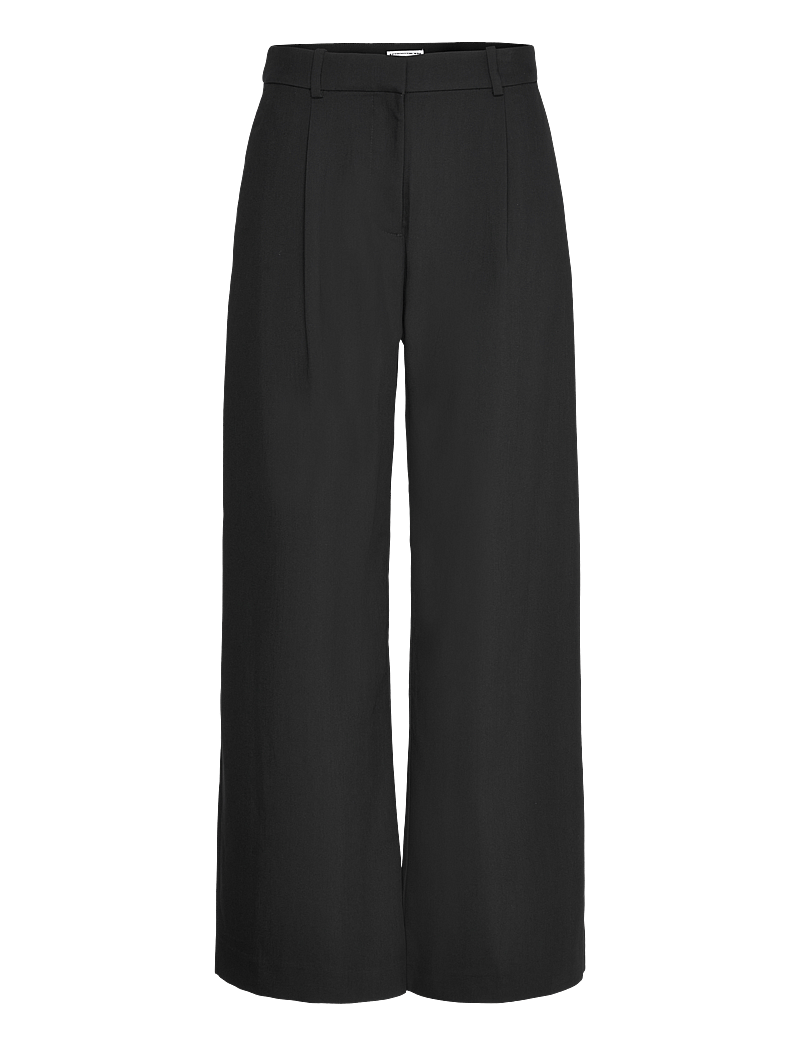 Weekday - Low Waist Wide Suiting Trousers - pidulikud püksid - black - 0