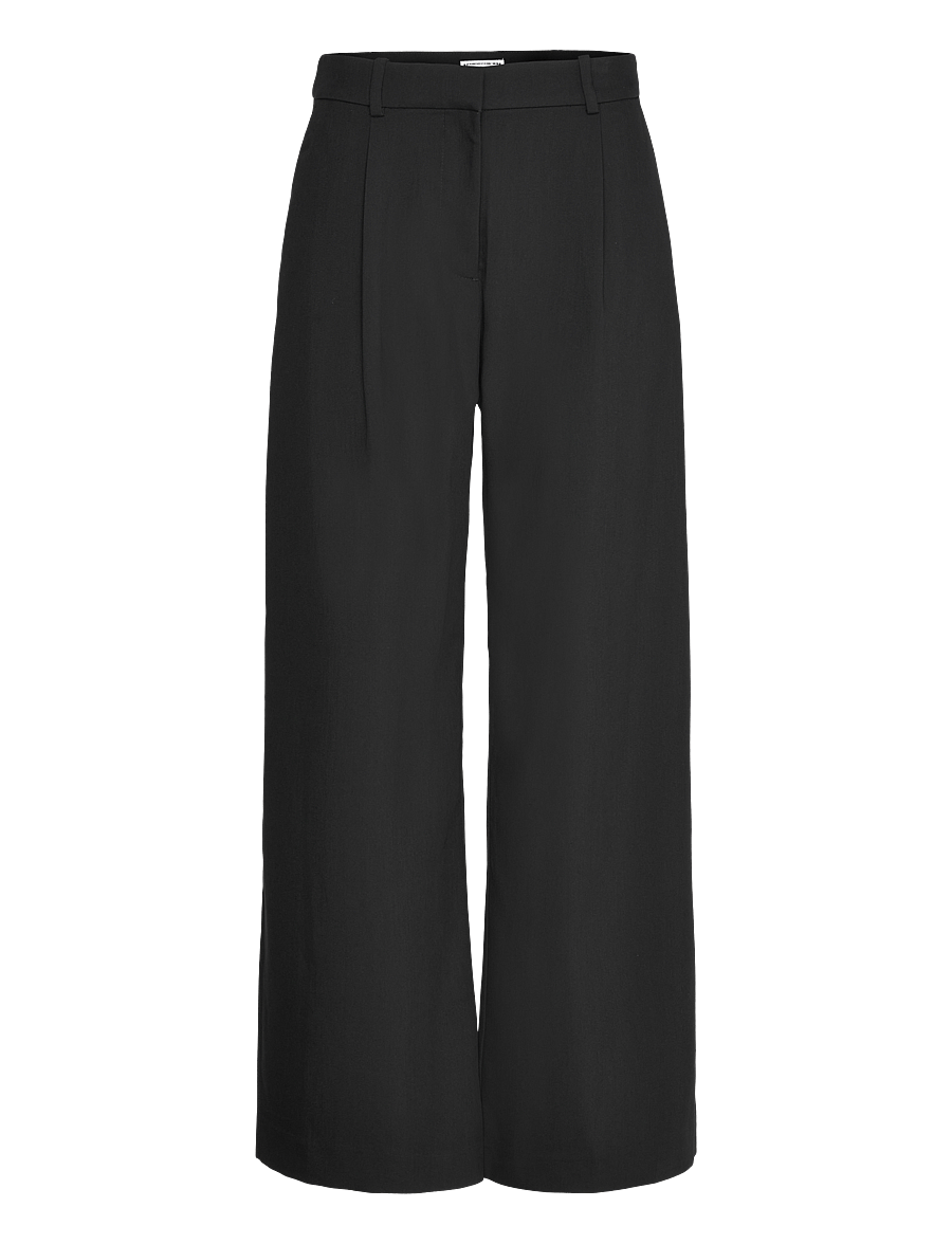 Weekday - Low Waist Wide Suiting Trousers - tailored trousers - black - 1