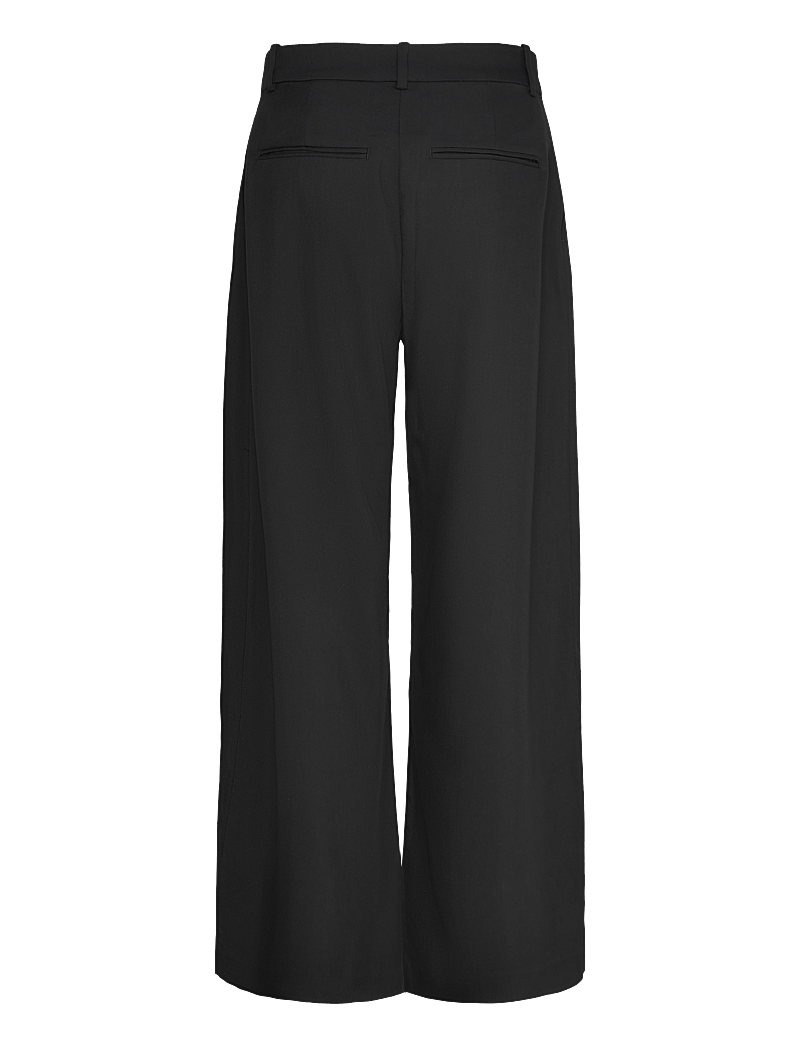 Weekday - Low Waist Wide Suiting Trousers - pidulikud püksid - black - 1