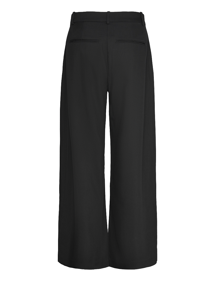 Weekday - Low Waist Wide Suiting Trousers - tailored trousers - black - 2
