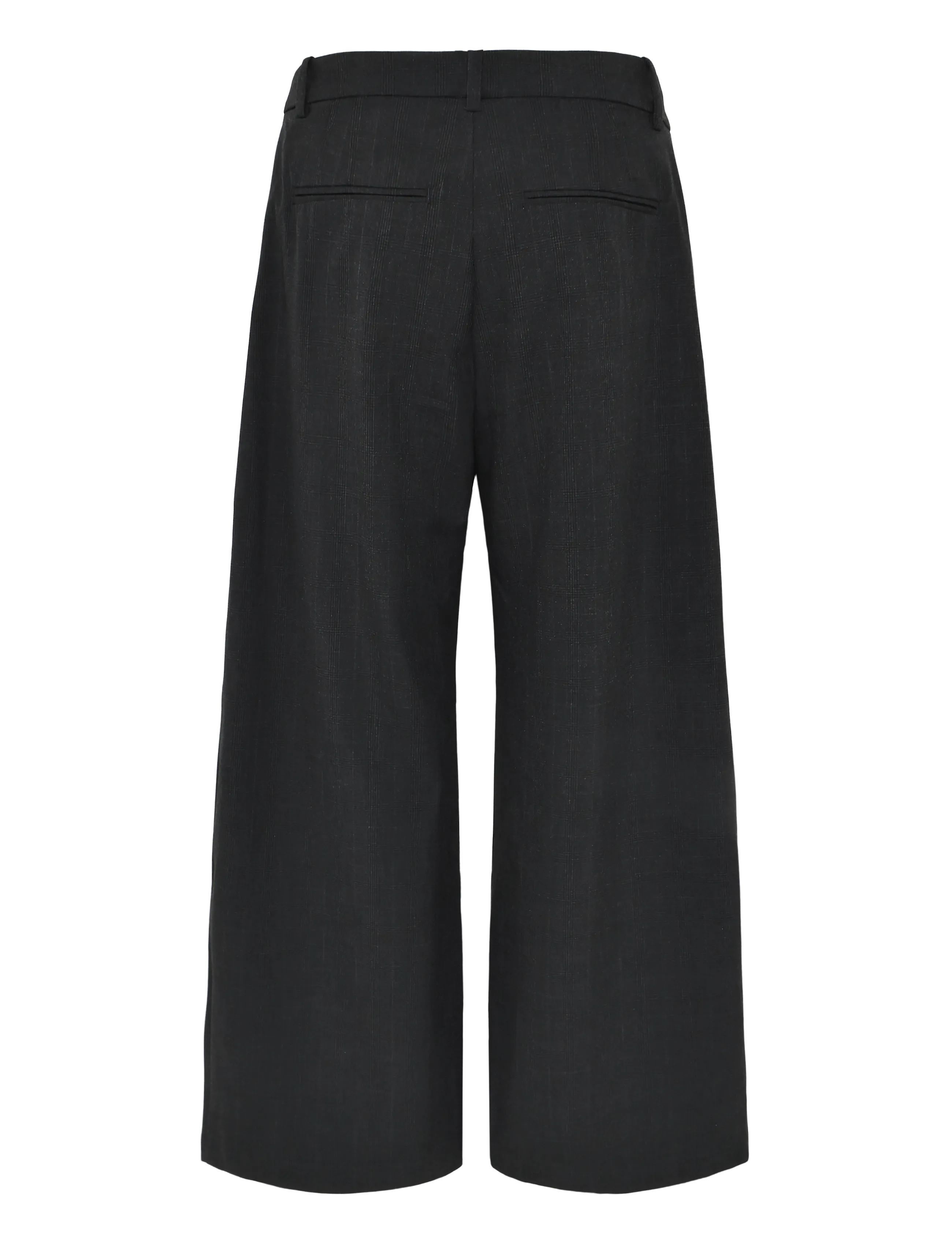 Weekday - Low Waist Wide Suiting Trousers - kostymbyxor - black check - 1