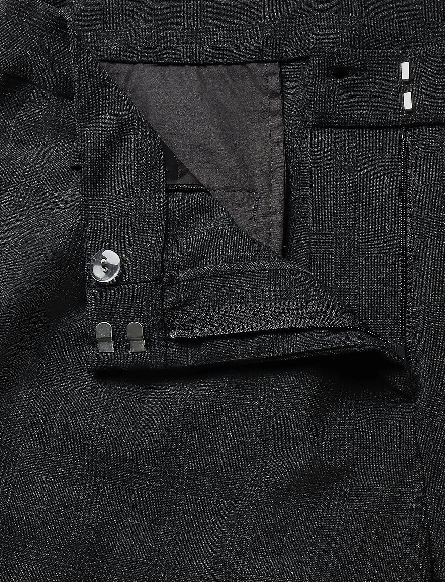 Weekday - Low Waist Wide Suiting Trousers - habitbukser - black check - 3