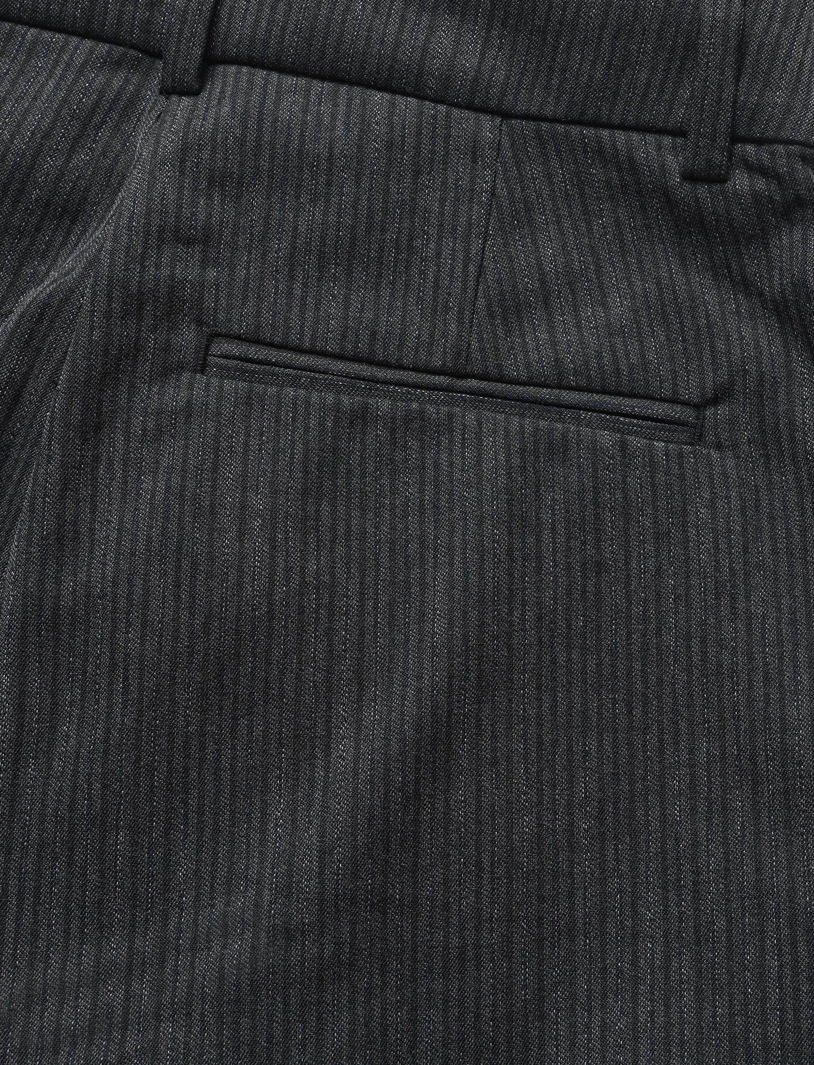 Weekday - Low Waist Wide Suiting Trousers - anzugshosen - dark grey pinstripe - 2