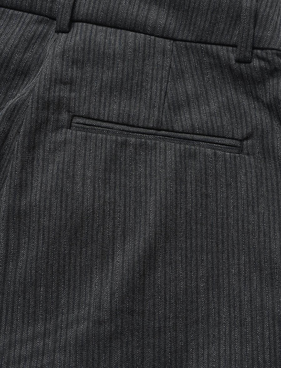Weekday - Low Waist Wide Suiting Trousers - anzugshosen - dark grey pinstripe - 2