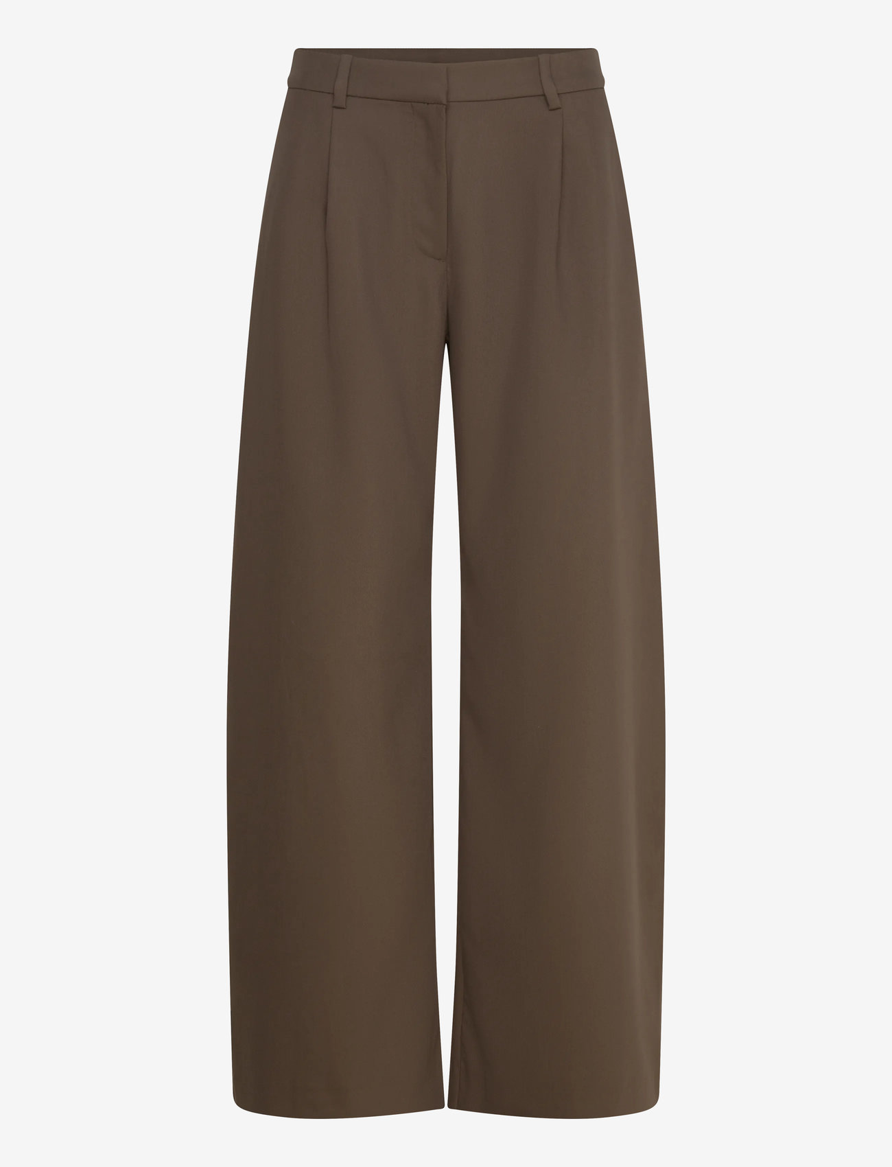 Weekday - Low Waist Wide Suiting Trousers - habitbukser - dark khaki green - 1