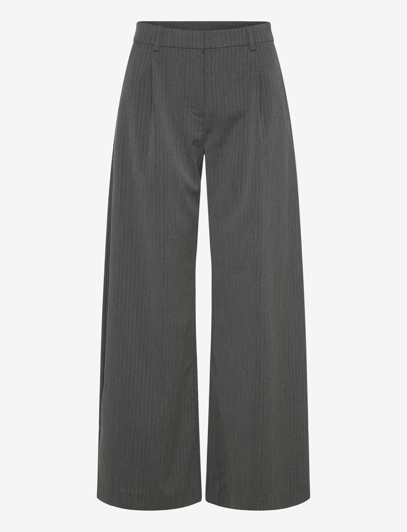 Weekday - Low Waist Wide Suiting Trousers - habitbukser - grey melange dark - 0