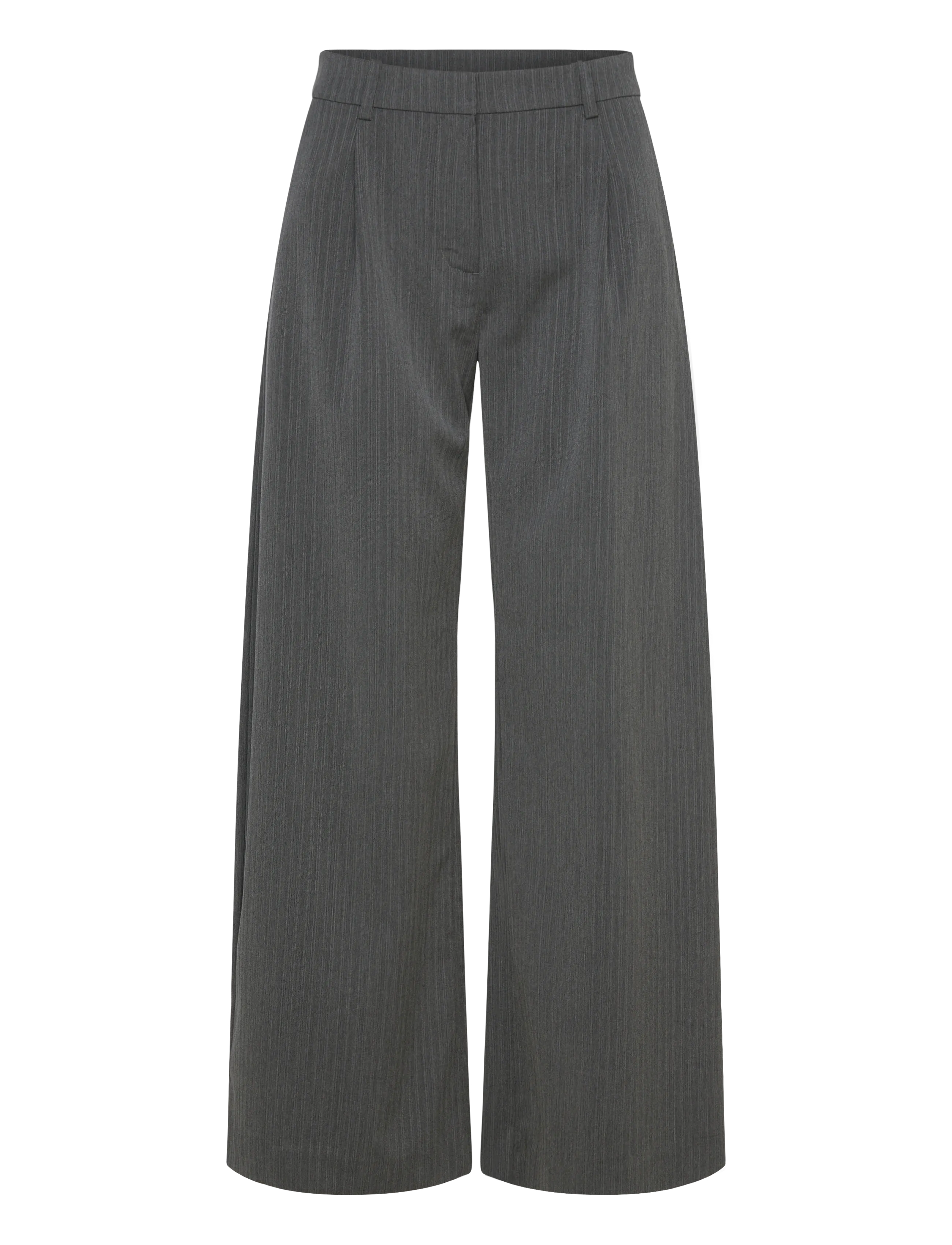 Weekday Low Waist Wide Suiting Trousers - Kläder - GREY MELANGE DARK / grey