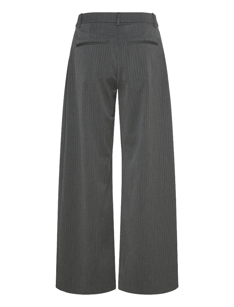Weekday - Low Waist Wide Suiting Trousers - tailored trousers - grey melange dark - 1