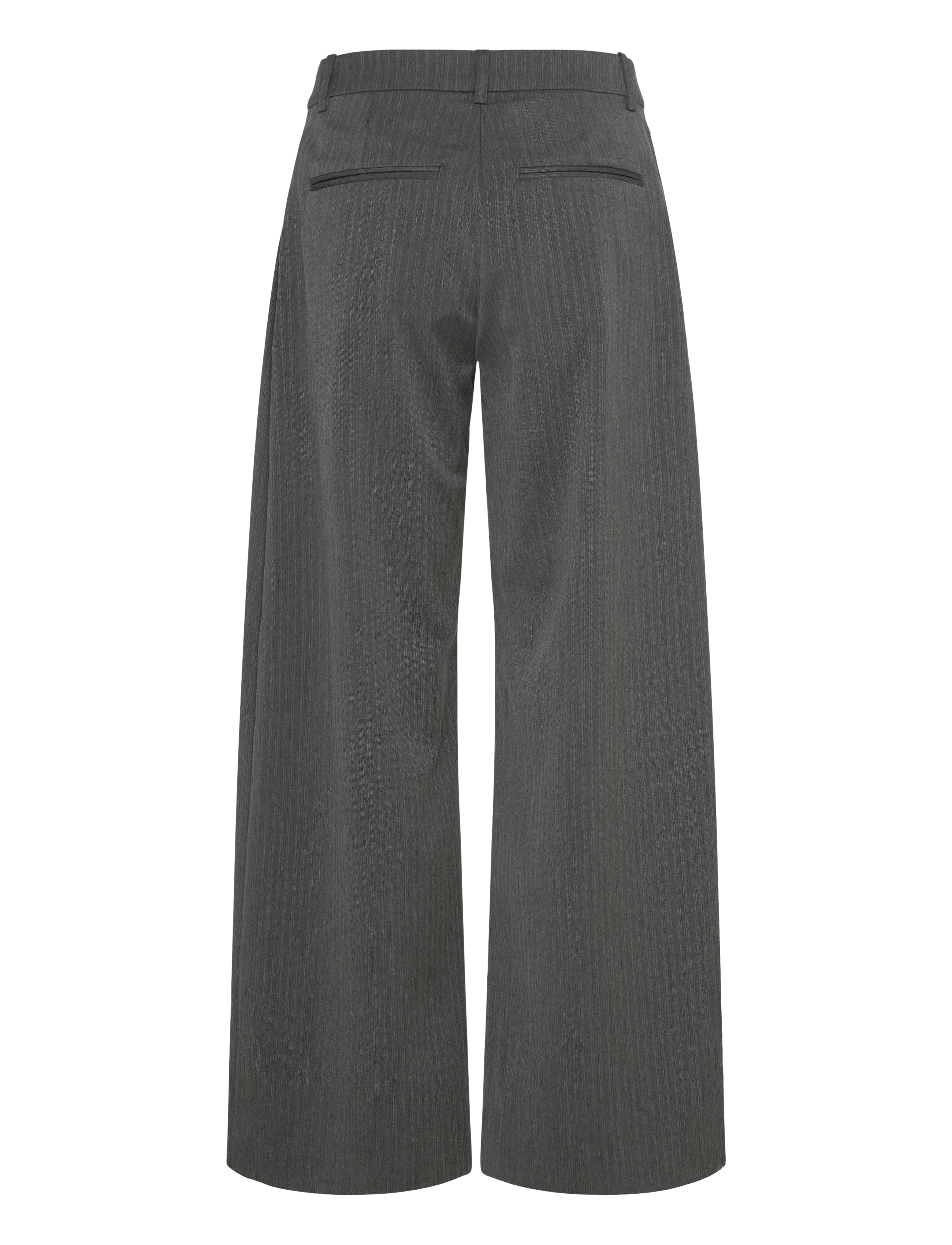 Weekday - Low Waist Wide Suiting Trousers - pantalons habillés - grey melange dark - 1
