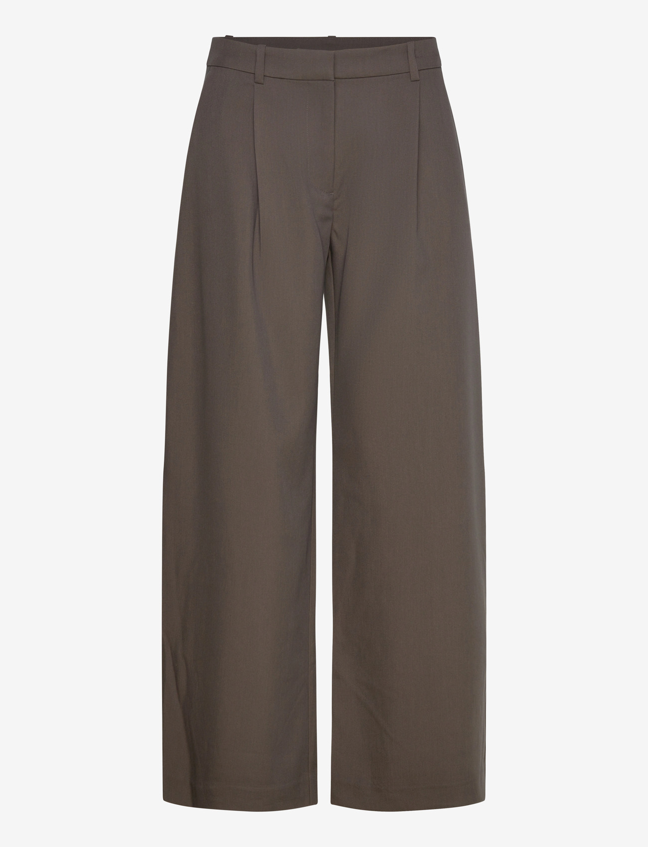 Weekday - Low Waist Wide Suiting Trousers - habitbukser - mole - 1
