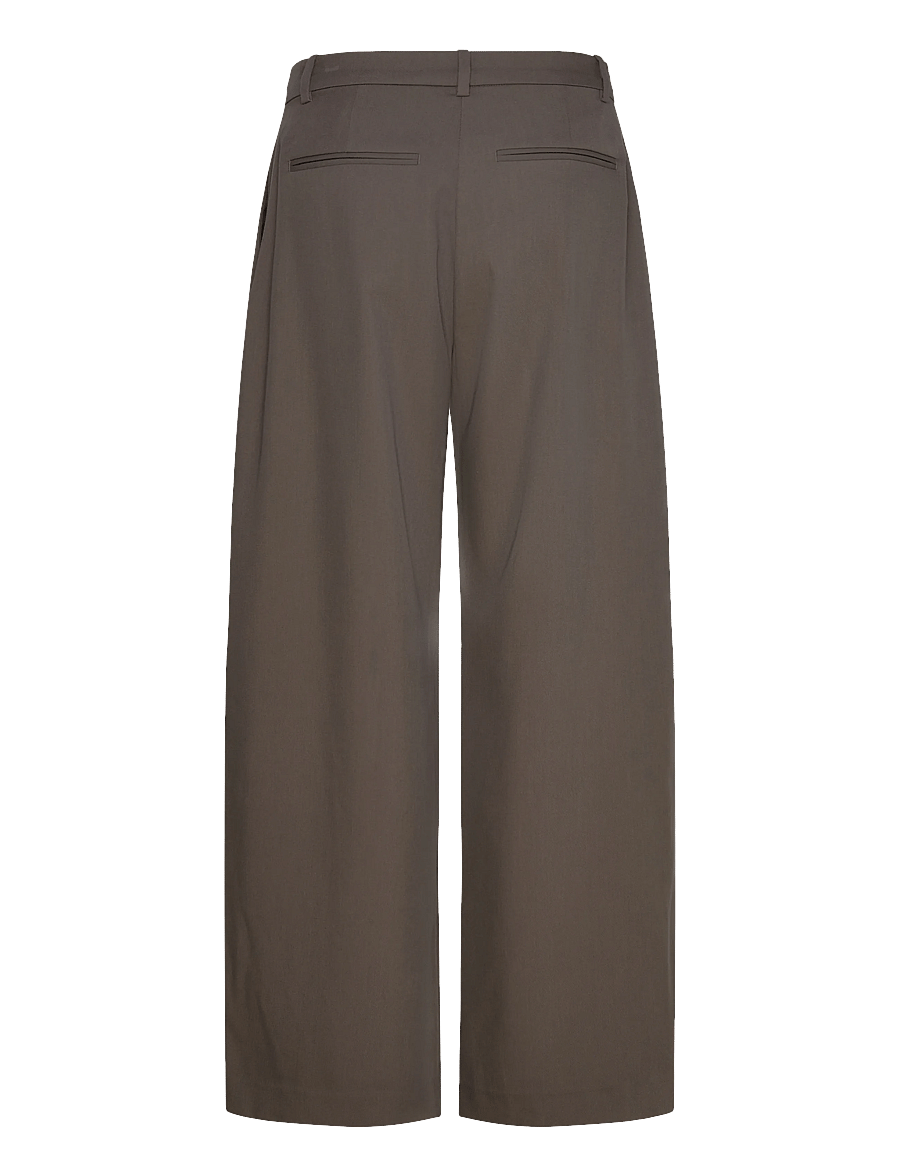 Weekday - Low Waist Wide Suiting Trousers - sérsniðnar buxur - mole - 2