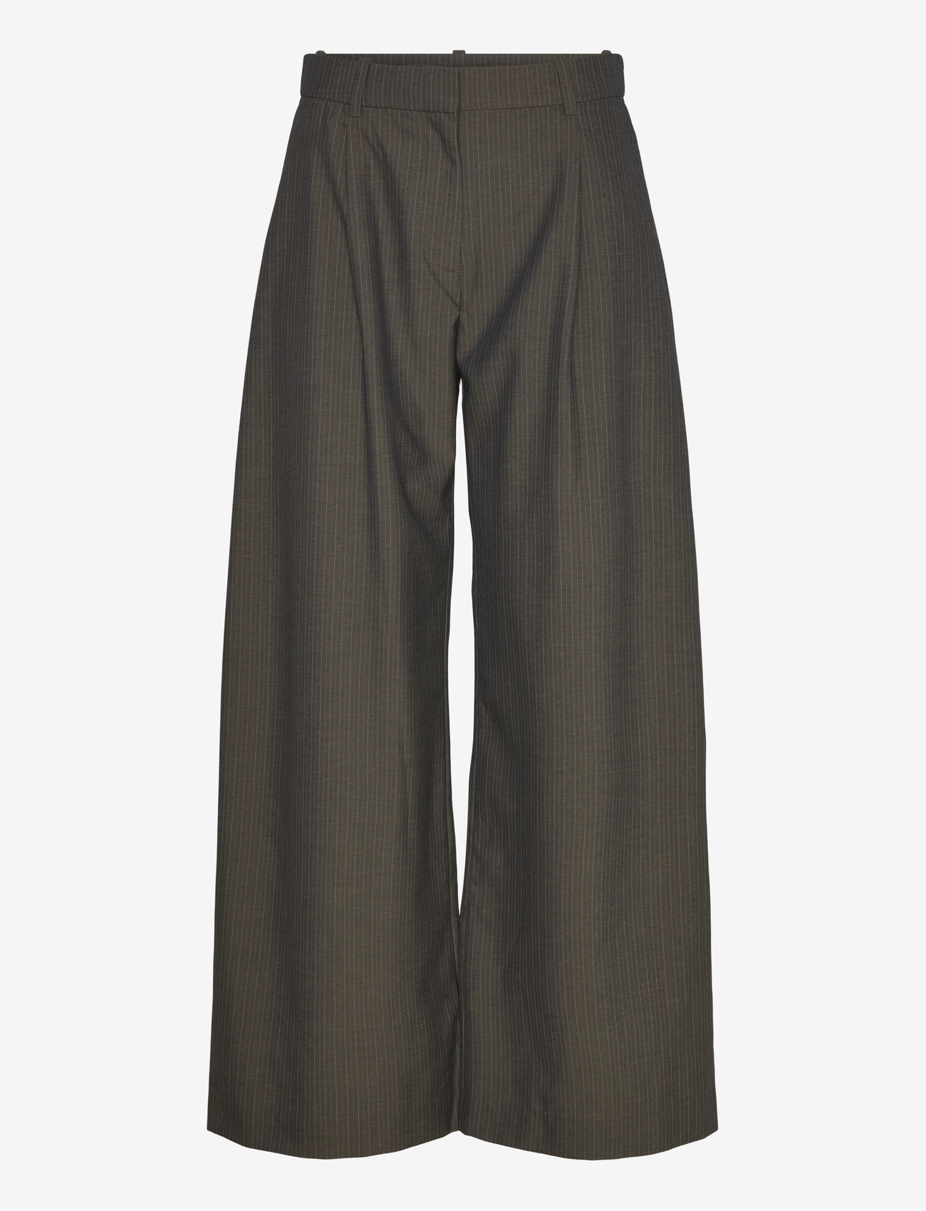 Weekday - Low Waist Wide Suiting Trousers - habitbukser - mole pinstripe - 1