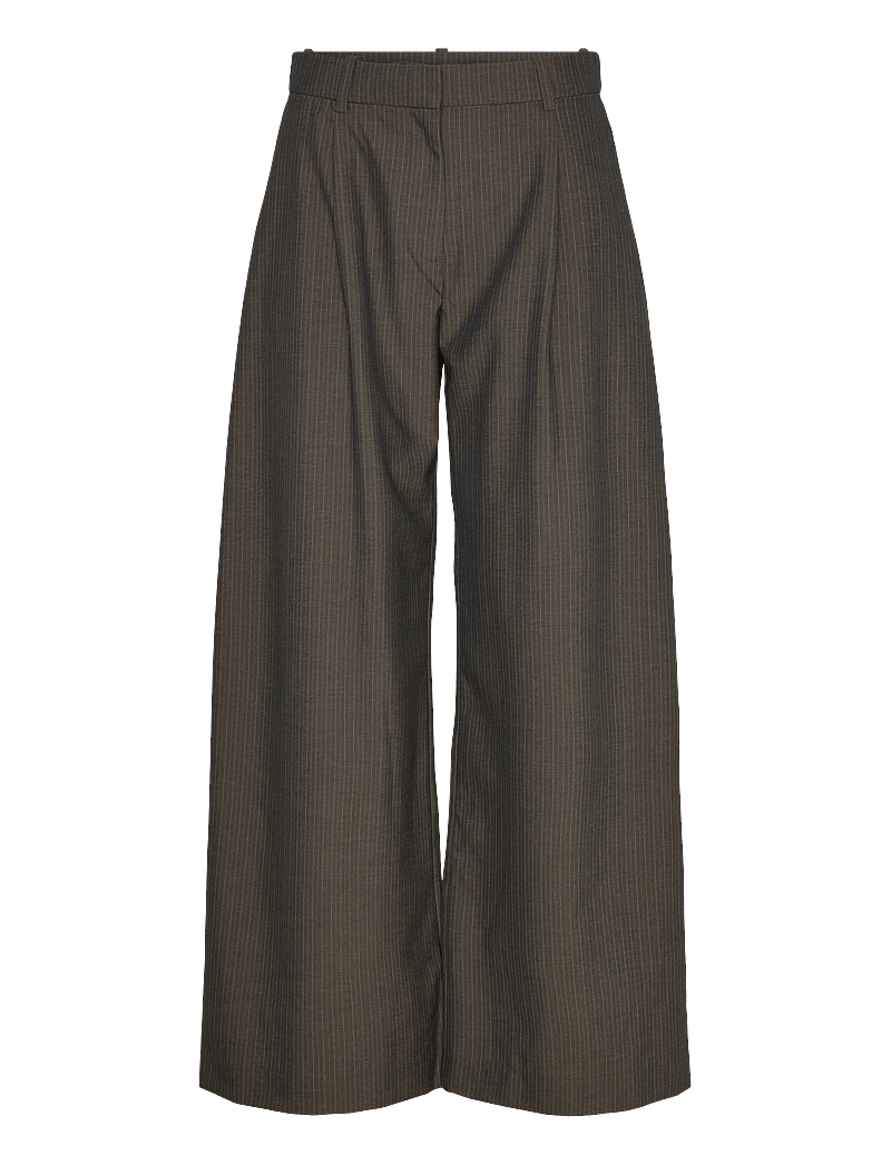 Weekday - Low Waist Wide Suiting Trousers - formell - mole pinstripe - 1