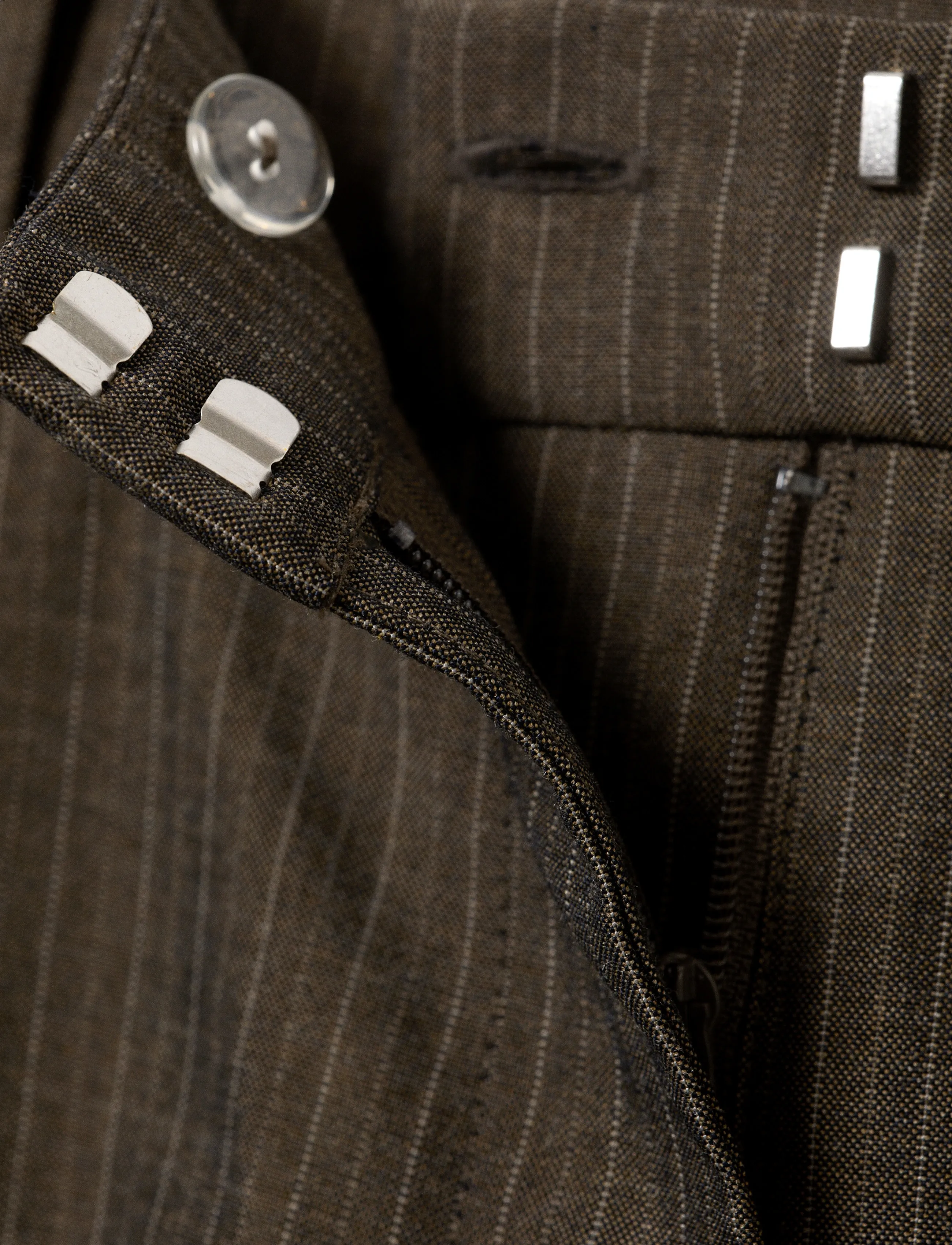 Weekday - Low Waist Wide Suiting Trousers - habitbukser - mole pinstripe - 2