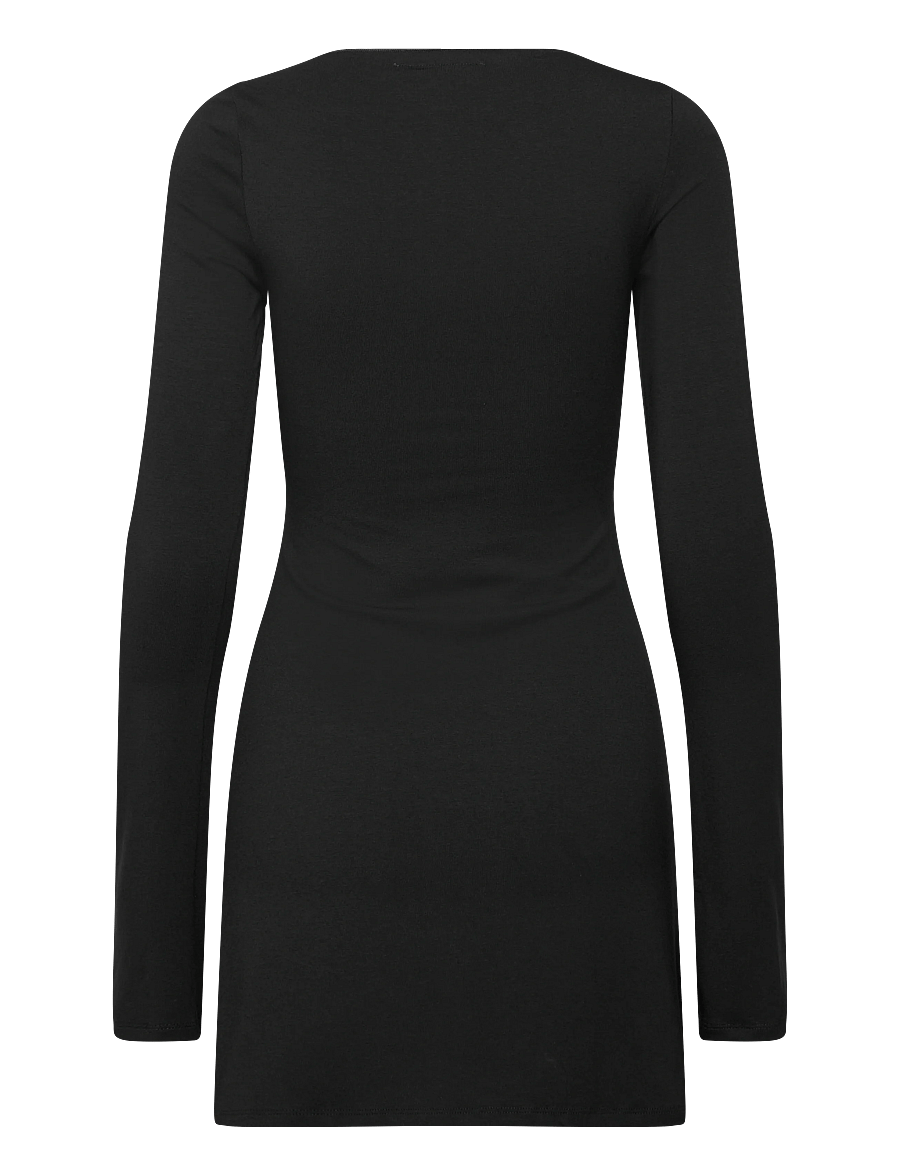 Weekday - Long Sleeve Mini Dress - liibuvad kleidid - black - 1