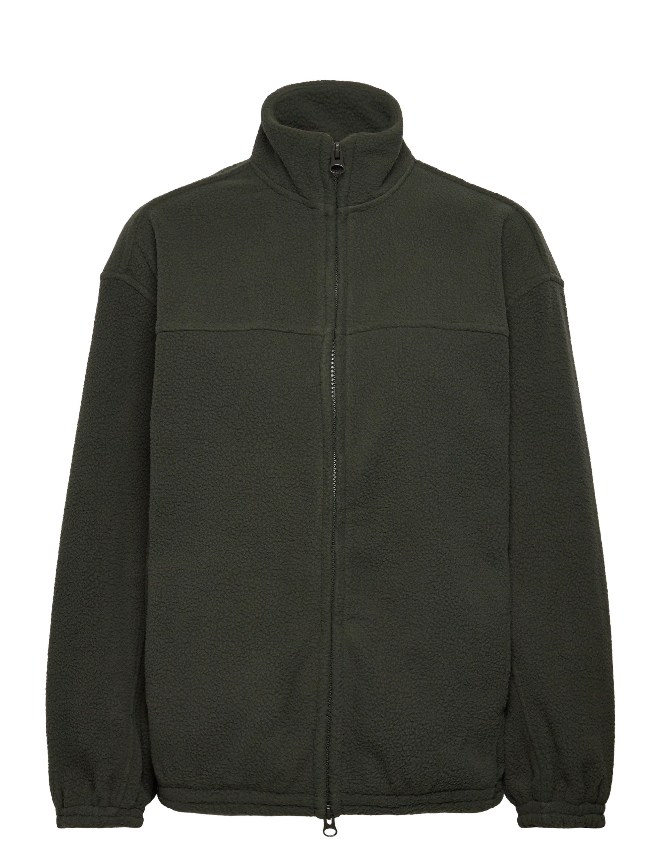 Weekday Fleece Zip Jacket, L, Sweatshirts & Hoodies, Khakigrün - Fleeces Midlayers, Frauen