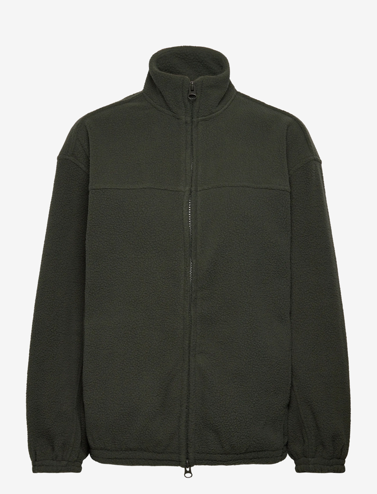 Weekday - Fleece Zip Jacket - mellanlager - khaki green dark - 0