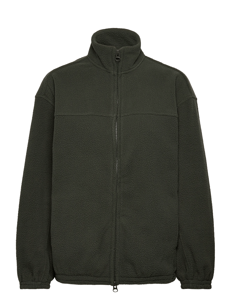 Weekday - Fleece Zip Jacket - fleece & midlayer - khaki green dark - 0