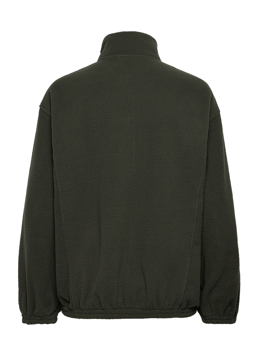 Weekday - Fleece Zip Jacket - fleece & midlayer - khaki green dark - 1