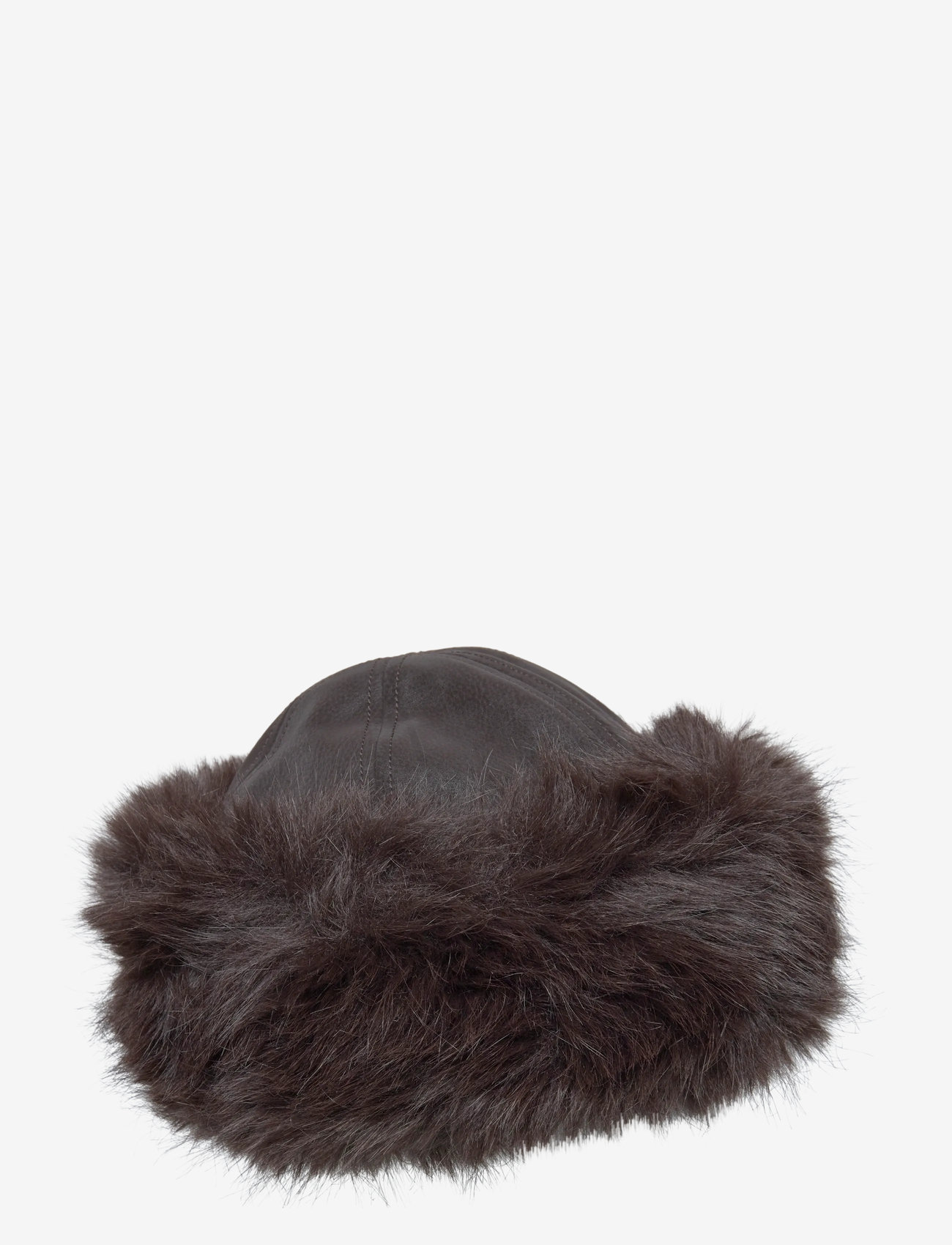 Weekday - Faux Fur Hat - mössor - dark brown - 0