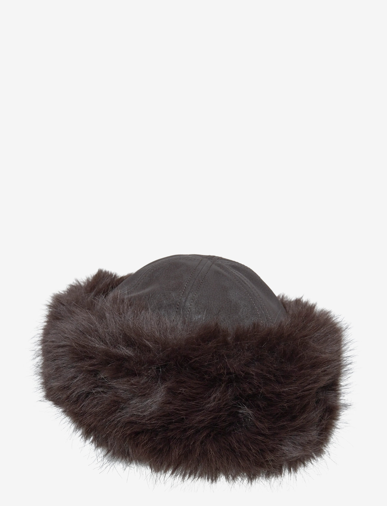 Weekday - Faux Fur Hat - mössor - dark brown - 1