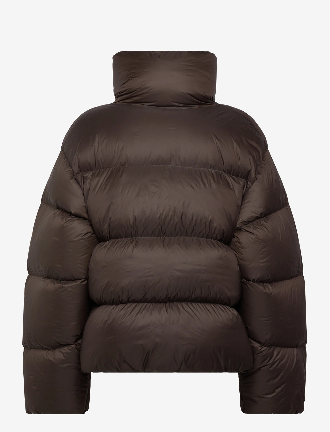 Weekday - Oversized Recycled Down Puffer Jacket - dark brown - 1