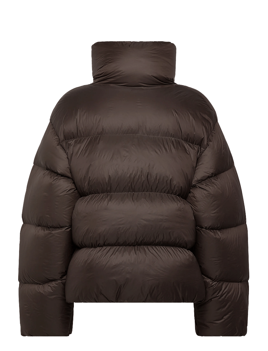 Weekday - Oversized Recycled Down Puffer Jacket - winterjacken - dark brown - 1