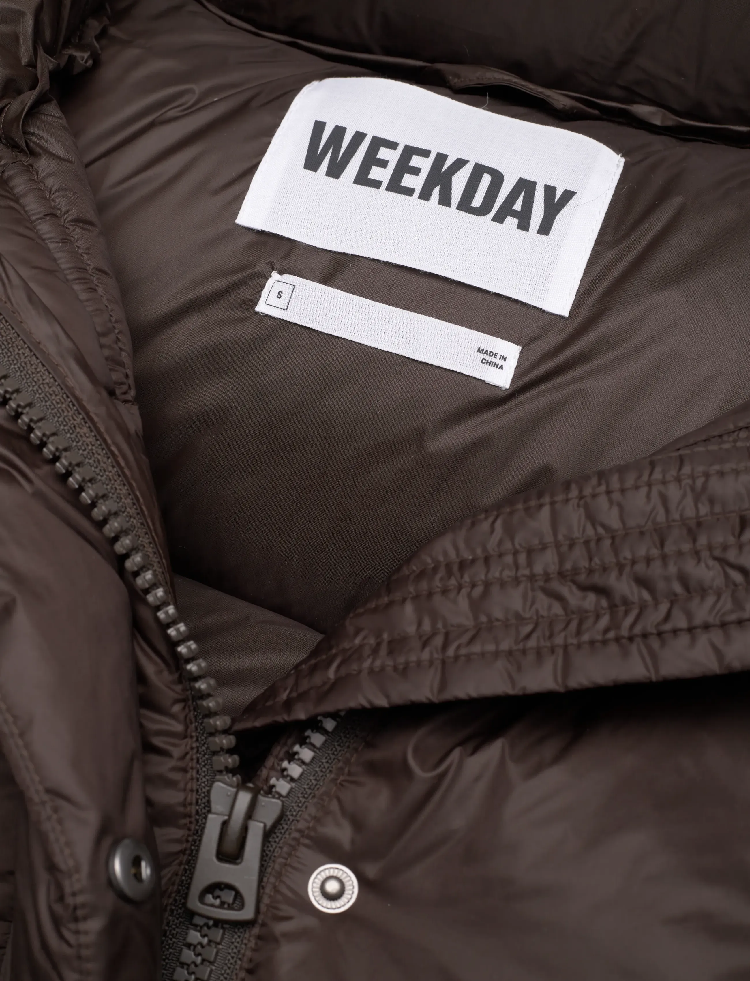 Weekday - Oversized Recycled Down Puffer Jacket - winterjacken - dark brown - 2
