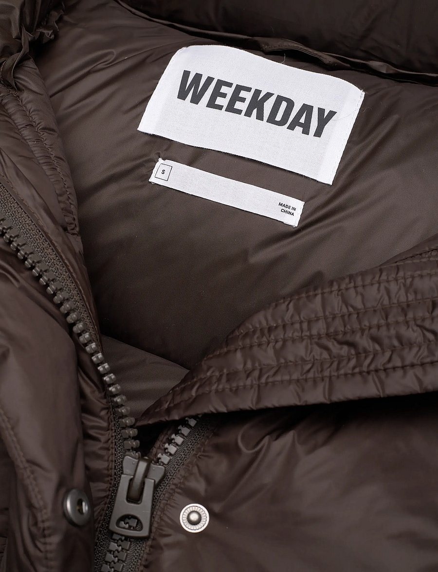Weekday - Oversized Recycled Down Puffer Jacket - winterjacken - dark brown - 2
