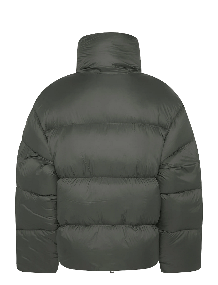 Weekday - Oversized Recycled Down Puffer Jacket - winterjacken - dark khaki green - 1