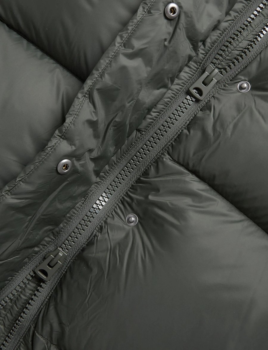 Weekday - Oversized Recycled Down Puffer Jacket - winterjacken - dark khaki green - 4