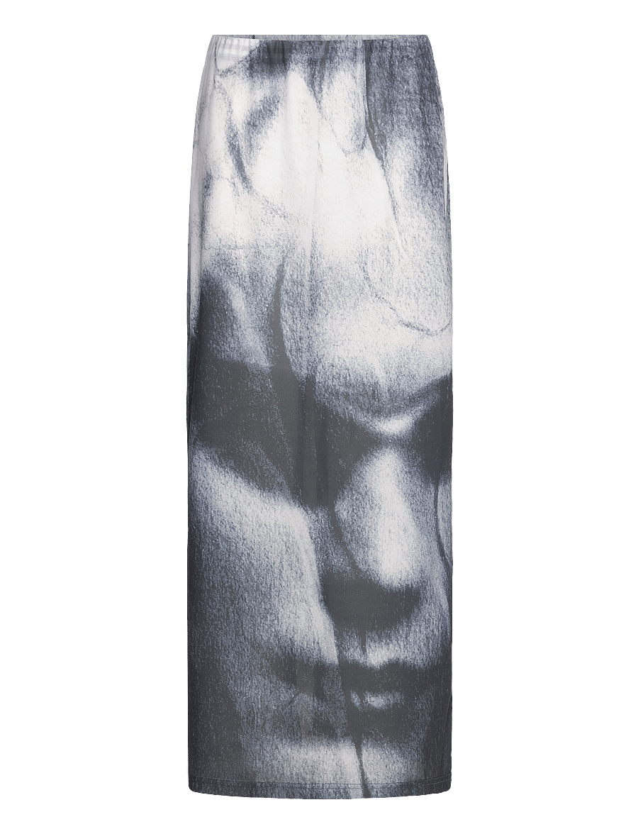 Weekday - Print Maxi Skirt - maxi skirts - black w face print - 0