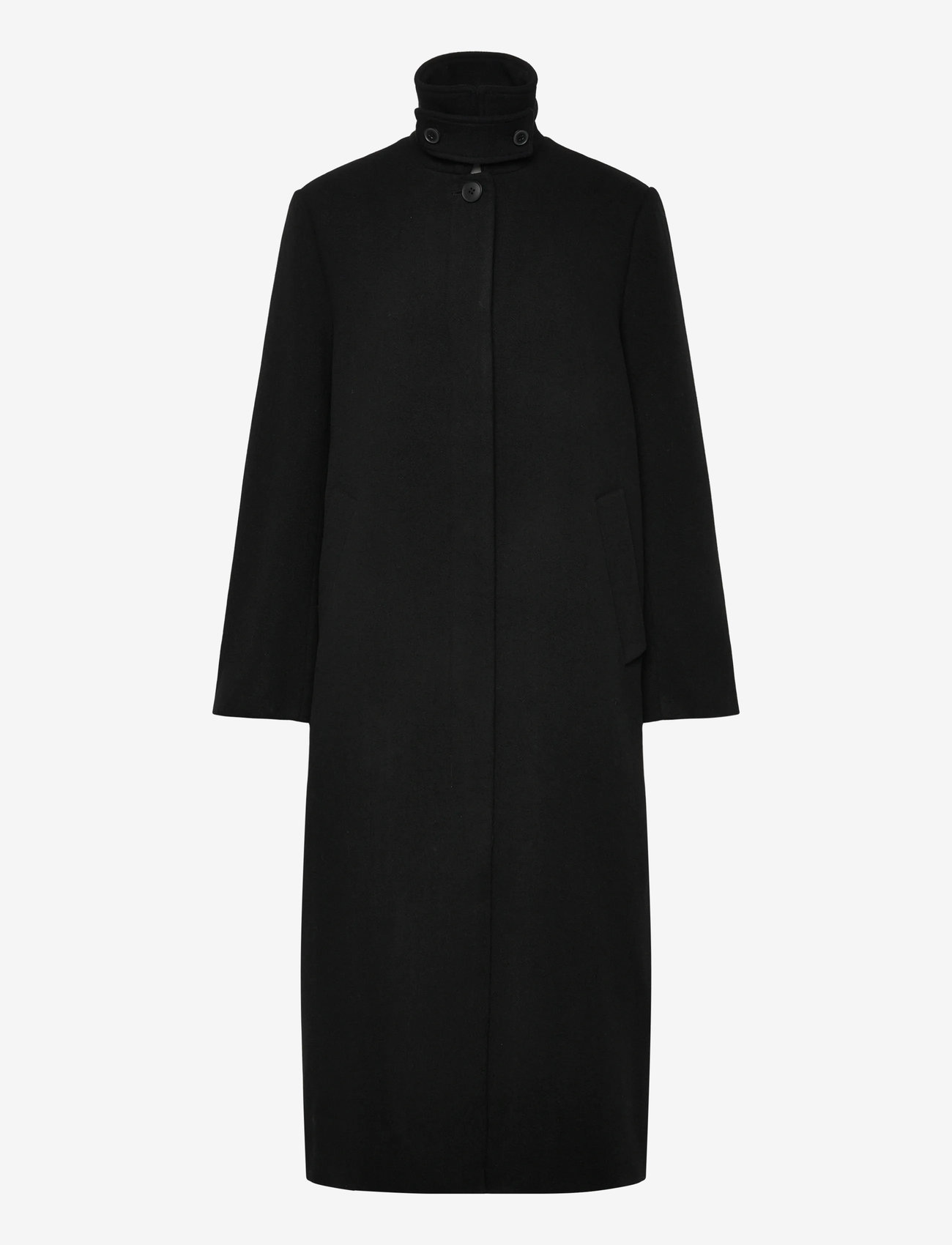 Weekday - Long Oversized Wool-Blend Coat - black - 2
