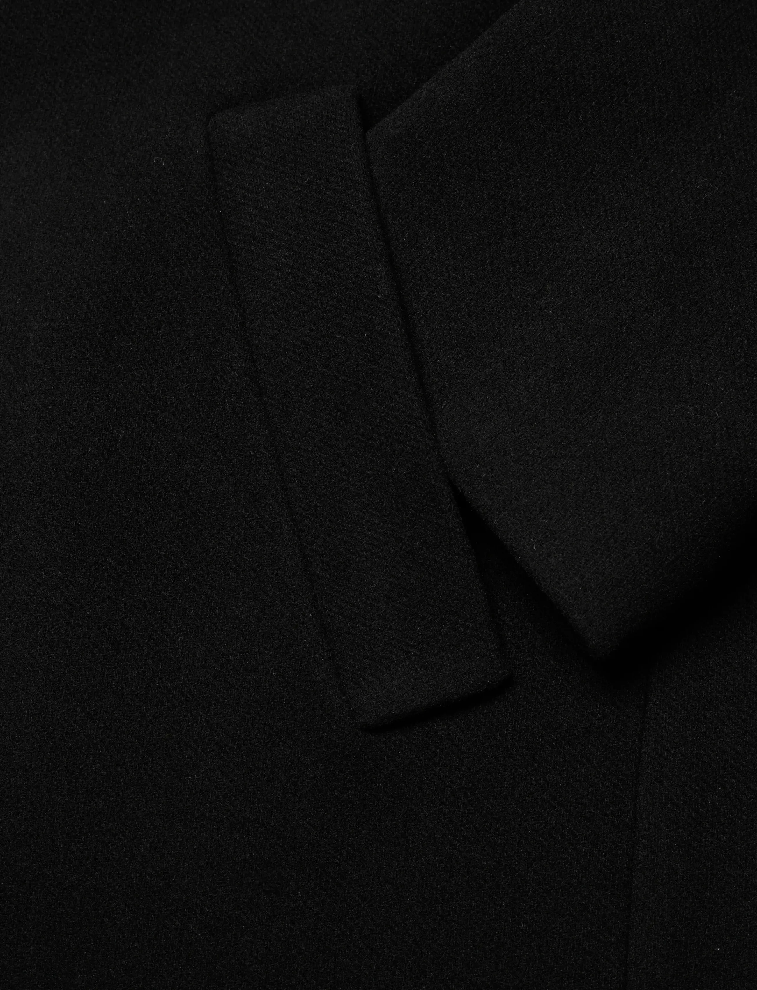 Weekday - Long Oversized Wool-Blend Coat - winter jackets - black - 4
