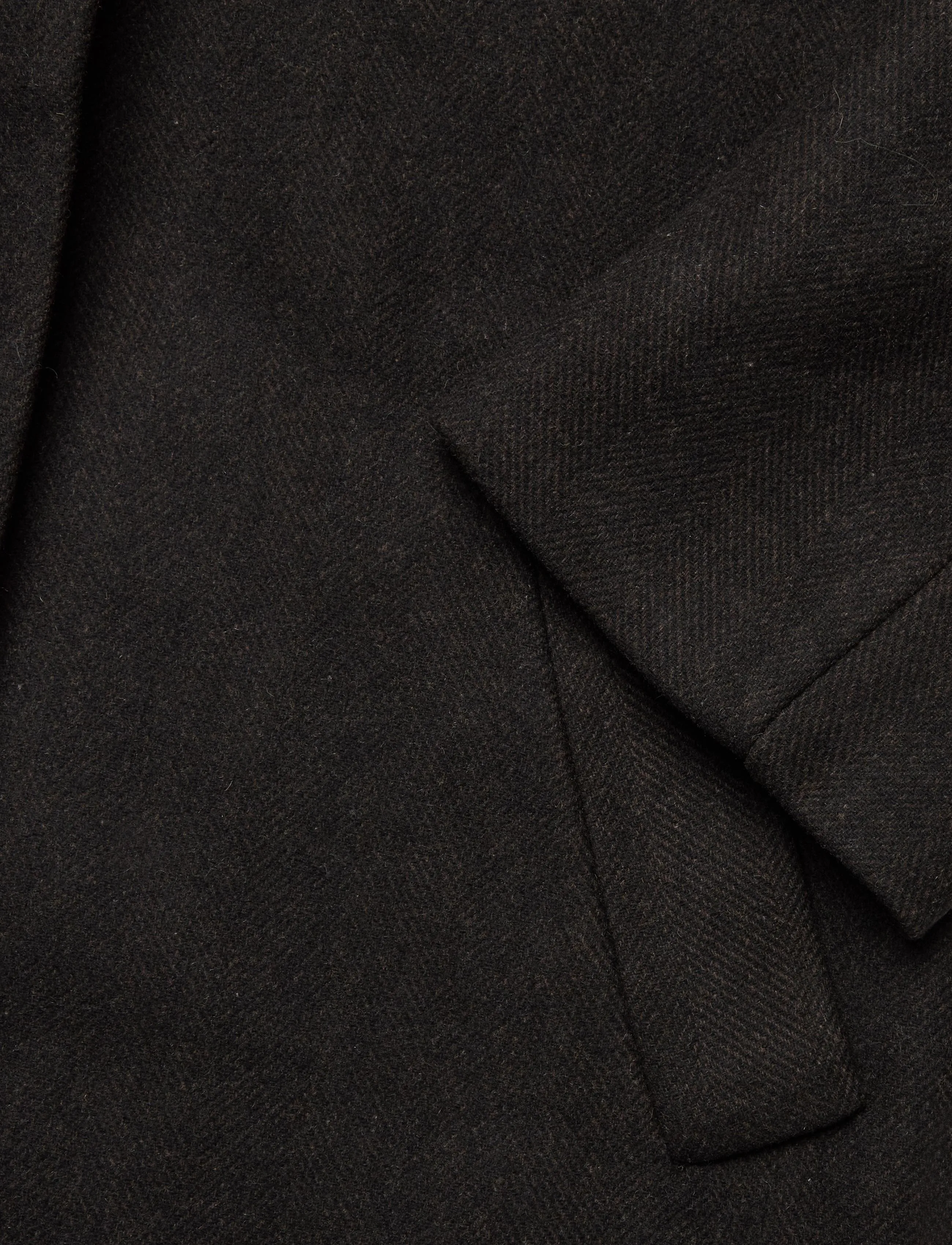 Weekday - Long Oversized Wool-Blend Coat - winter jackets - brown herringbone - 3