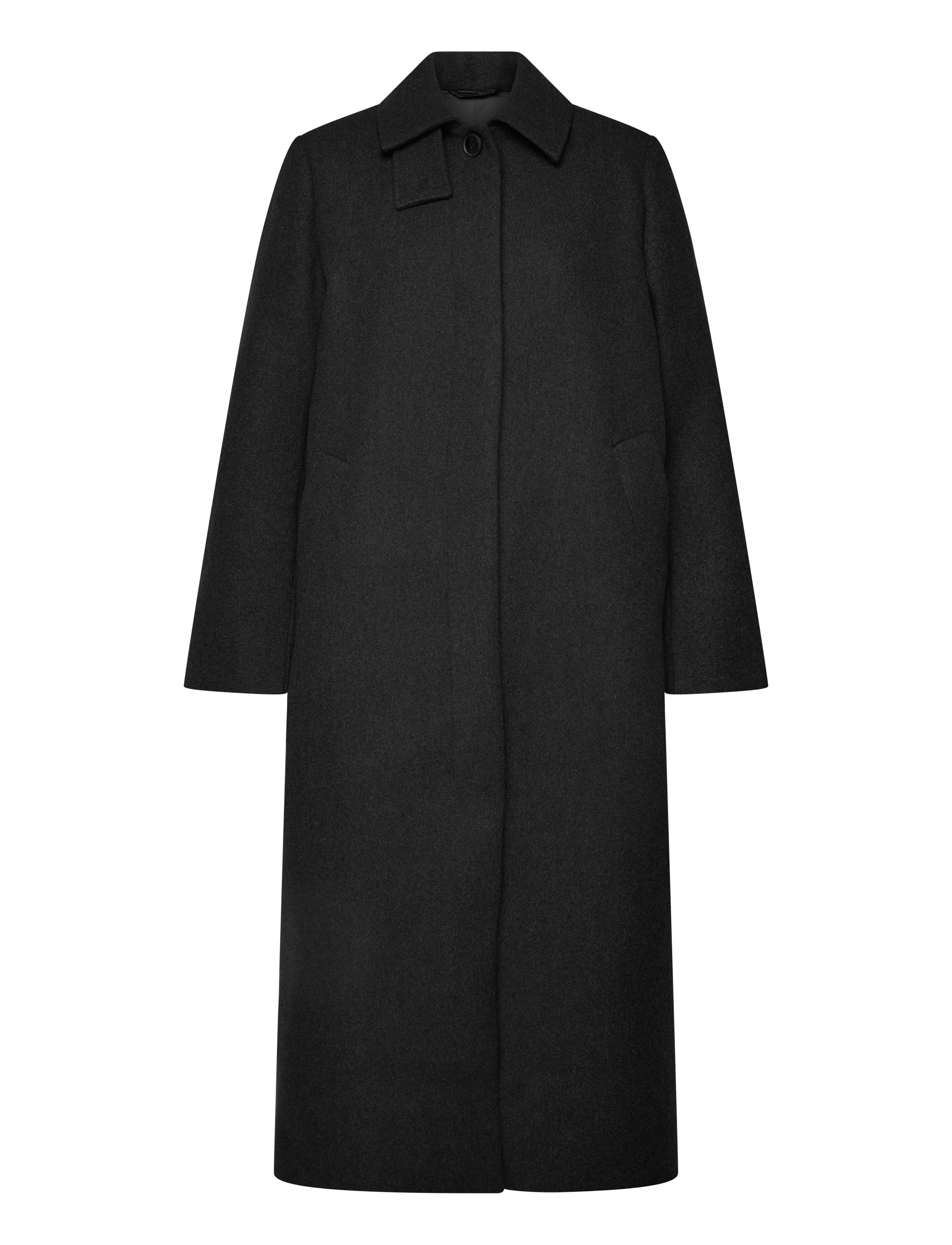 Long Oversized Wool-Blend Coat