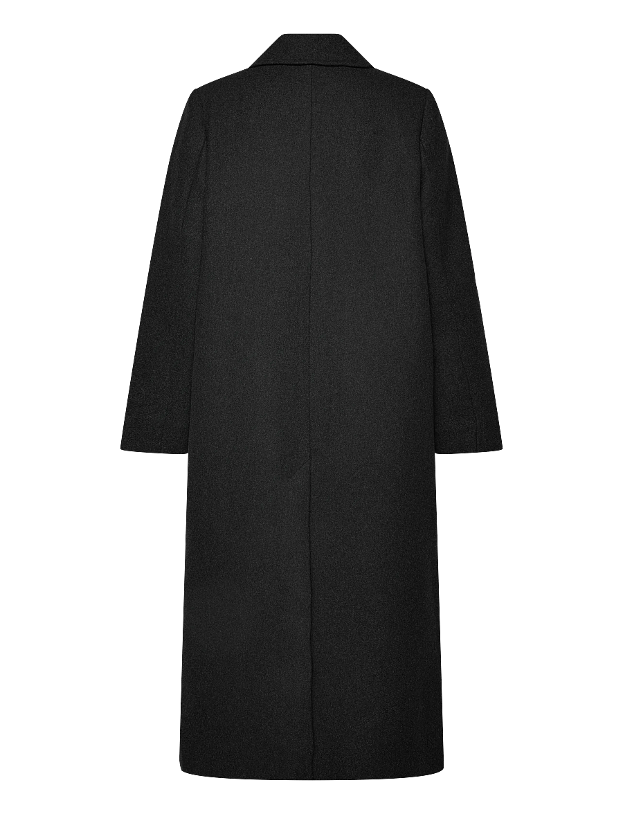Weekday - Long Oversized Wool-Blend Coat - winterjacken - off black melange - 2