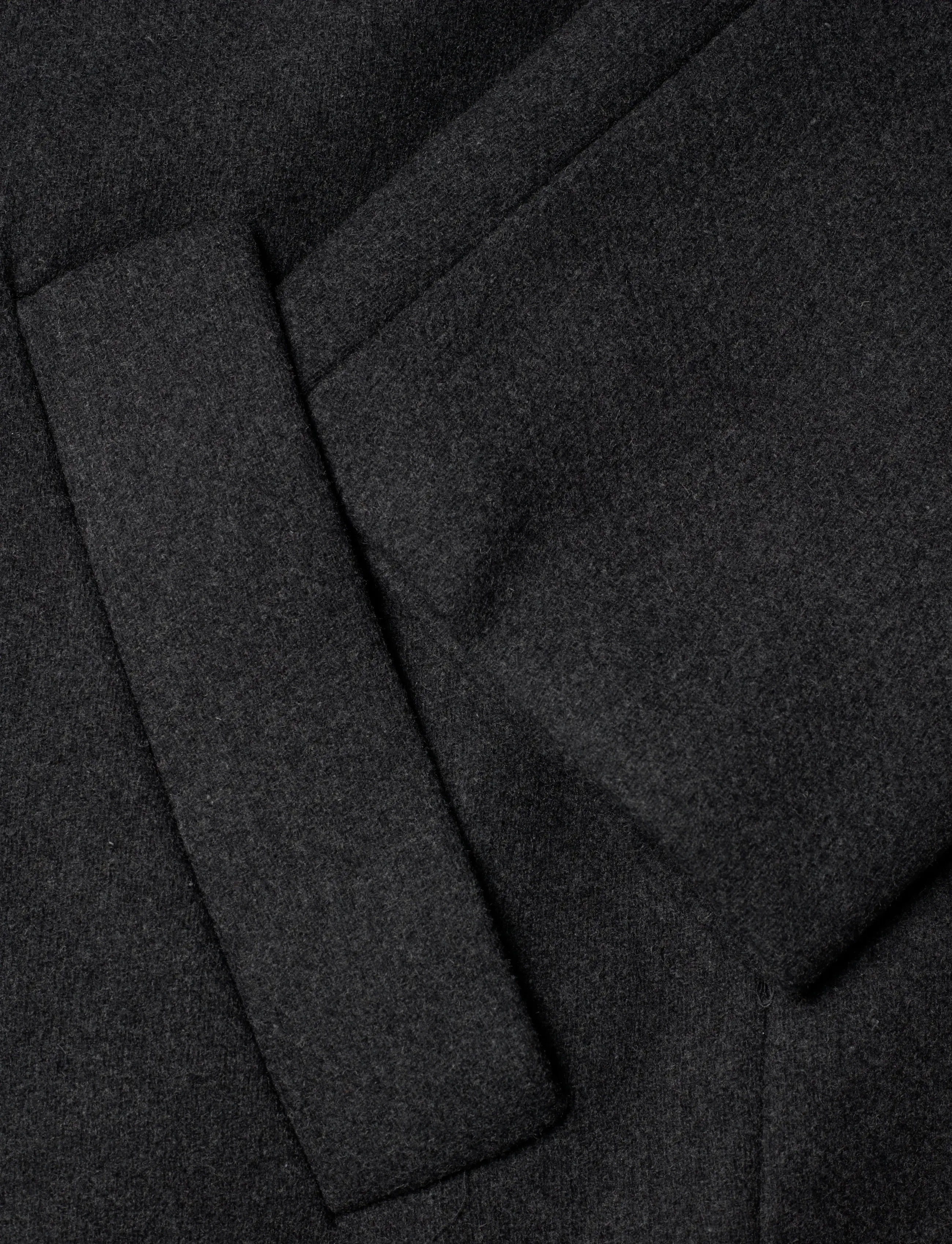Weekday - Long Oversized Wool-Blend Coat - winterjacken - off black melange - 4