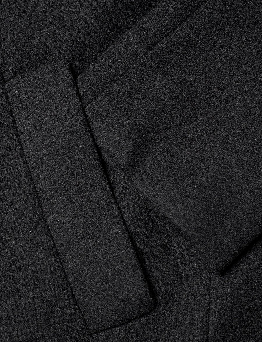Weekday - Long Oversized Wool-Blend Coat - winterjacken - off black melange - 4