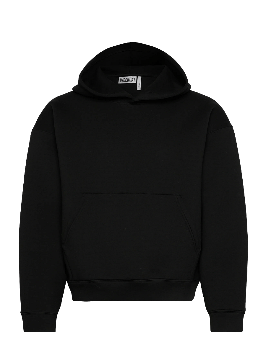 Weekday - Simon Scuba Hoodie - kapuutsiga dressipluusid - black - 0