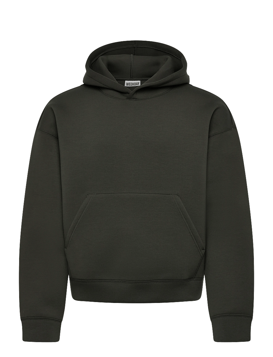 Weekday - Simon Scuba Hoodie - hoodies - dark green - 0